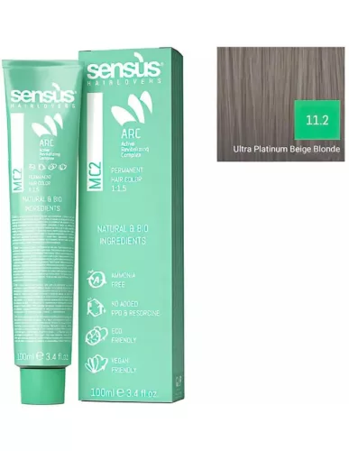 Sensus MC2 Tartós Ammóniamentes Hajfesték 100 ml 11.2  Bézs ultra platina szőke