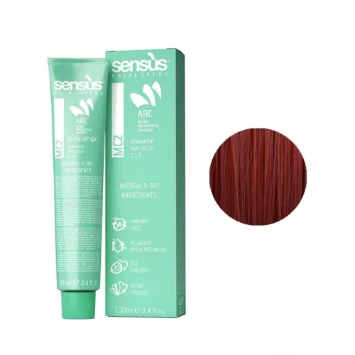 Sensus MC2 Tartós Ammóniamentes Hajfesték 100 ml 5.55 intenzív piros világos gesztenyebarna