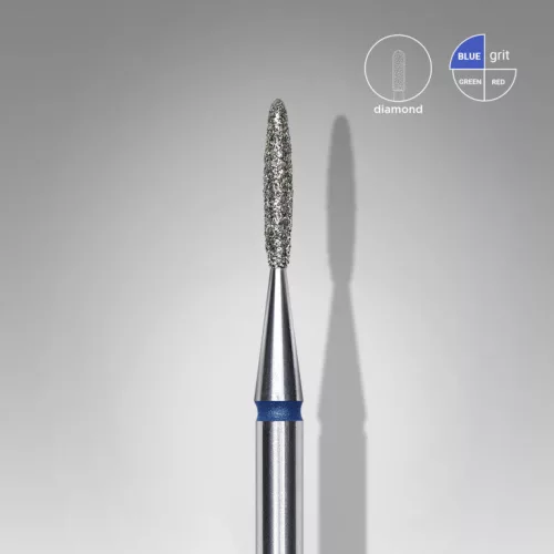  Staleks Diamond köröm csiszolófej bit flame blue EXPERT head diameter 1,4 mm / working part 8 mm FA10B014/8