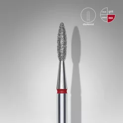   Staleks Diamond köröm csiszolófej bit flame red EXPERT head diameter 2,1 mm / working part 8 mm FA10R021/8