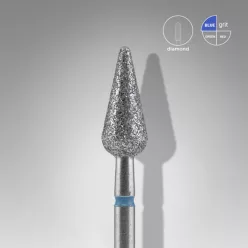   Staleks Diamond köröm csiszolófej bit pointed pear blue EXPERT head diameter 5 mm / working part 12 mm FA100B050/12