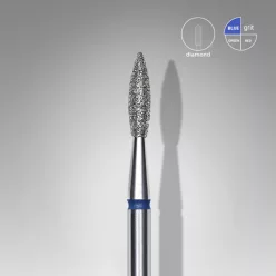   Staleks Diamond köröm csiszolófej bit pointed flame blue EXPERT head diameter 2,1 mm / working part 8 mm FA11B021/8