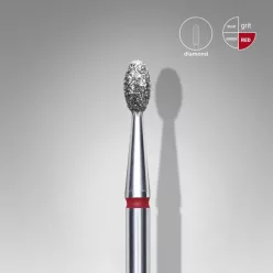   Staleks Diamond köröm csiszolófej bit olive red EXPERT head diameter 2,5 mm / working part 5 mm FA130R025/5