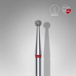   Staleks Diamond köröm csiszolófej bit ball red EXPERT head diameter 2,5 mm FA01R025