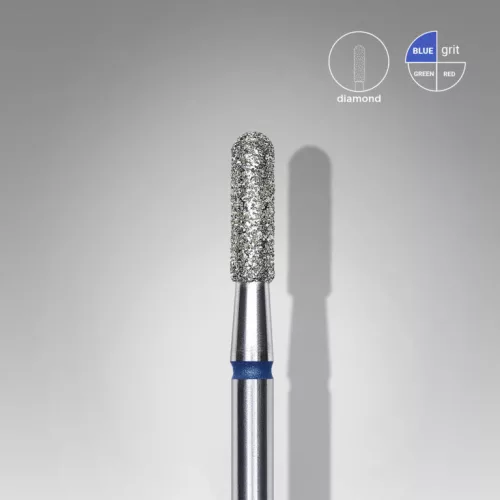 Staleks Diamond köröm csiszolófej bit rounded cylinder blue EXPERT head diameter 2,3 mm / working part 8 mm FA30B023/8 