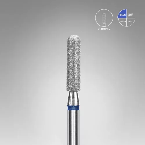 Staleks Diamond köröm csiszolófej bit rounded cylinder blue EXPERT head diameter 2,5 mm / working part 10 mm FA30B025/10