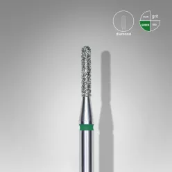   Staleks Diamond köröm csiszolófej bit rounded cylinder green EXPERT head diameter 1,4 mm / working part 8 mm FA30G014/8 