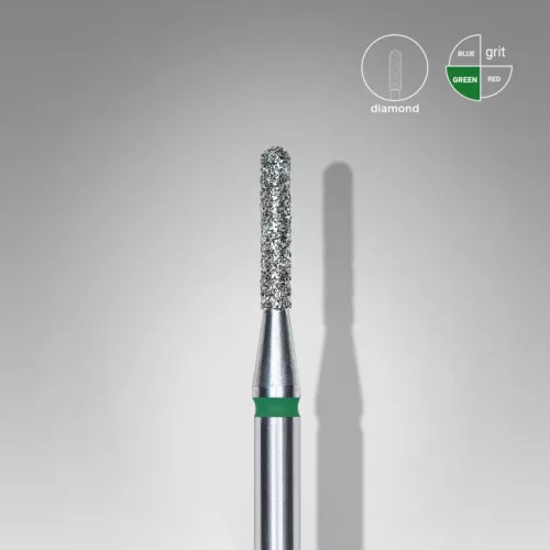 Staleks Diamond köröm csiszolófej bit rounded cylinder green EXPERT head diameter 1,4 mm / working part 8 mm FA30G014/8 