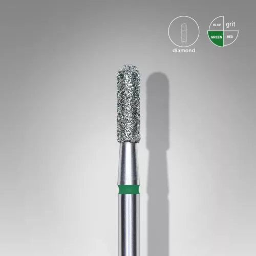 Staleks Diamond köröm csiszolófej bit rounded cylinder green EXPERT head diameter 2,3 mm / working part 8 mm FA30G023/8