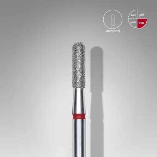 Staleks Diamond köröm csiszolófej bit rounded cylinder red EXPERT head diameter 2,3 mm / working part 8 mm FA30R023/8