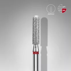   Staleks Diamond köröm csiszolófej bit rounded cylinder red EXPERT head diameter 2,5 mm / working part 10 mm FA30R025/10