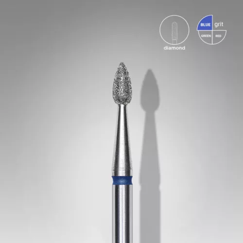Staleks  Diamond köröm csiszolófej bit drop blue EXPERT head diameter 2,3 mm / working part 5 mm FA40B023/5