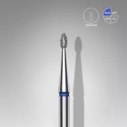   Staleks Diamond köröm csiszolófej bit rounded bud blue EXPERT head diameter 1,6 mm / working part 3,4 mm FA50B016/3.4