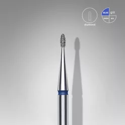  Staleks Diamond köröm csiszolófej bit rounded bud blue EXPERT head diameter 1,2 mm / working part 3 mm FA50B012/3