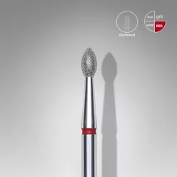   Staleks  Diamond köröm csiszolófej bit pointed bud red EXPERT head diameter 2,5 mm / working part 4,5 mm FA60R025/4.5