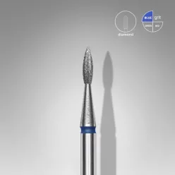   Staleks Diamond köröm csiszolófej bit pointed flame blue EXPERT head diameter 1,8 mm / working part 8 mm FA11B018/8