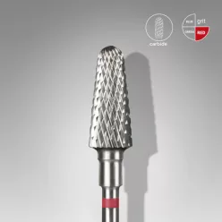   Staleks Carbide köröm csiszolófej bit frustum red EXPERT head diameter 6 mm / working part 14 mm FT70R060/14