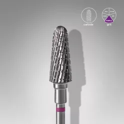   Staleks Carbide köröm csiszolófej bit frustum purple EXPERT head diameter 6 mm / working part 14 mm FT70V060/14