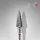 Staleks Carbide köröm csiszolófej bit cone red EXPERT head diameter 6 mm / working part 14 mm FT71R060/14