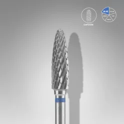   Staleks Carbide köröm csiszolófej bit corn blue EXPERT head diameter 4 mm / working part 14 mm FT90B040/14