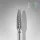 Staleks Carbide köröm csiszolófej bit corn green EXPERT head diameter 4 mm / working part 14 mm FT90G040/14