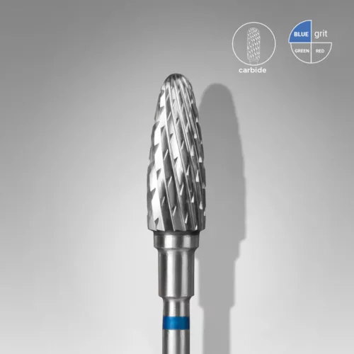 Staleks Carbide köröm csiszolófej bit corn blue EXPERT head diameter 5 mm / working part 13 mm FT90B050/13