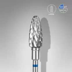  Staleks Carbide köröm csiszolófej bit corn blue EXPERT head diameter 6 mm / working part 14 mm FT90B060/14