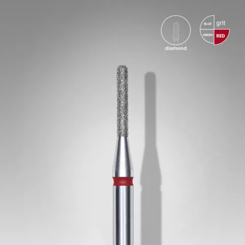 Staleks Diamond köröm csiszolófej bit rounded cylinder red EXPERT head diameter 1,4 mm / working part 8 mm FA30R014/8