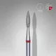 Staleks Diamond köröm csiszolófej bit pointed flame red EXPERT head diameter 2,1 mm / working part 8 mm FA11R021/8