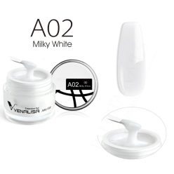   Venalisa Jelly Gel - új formula -  építőzselé - A02 Milky White