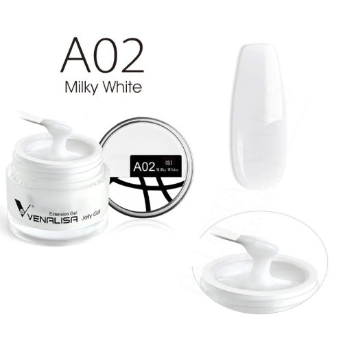 Venalisa Jelly Gel - új formula -  építőzselé - A02 Milky White