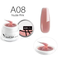   Venalisa Jelly Gel - új formula -  építőzselé - A08 Nude Pink