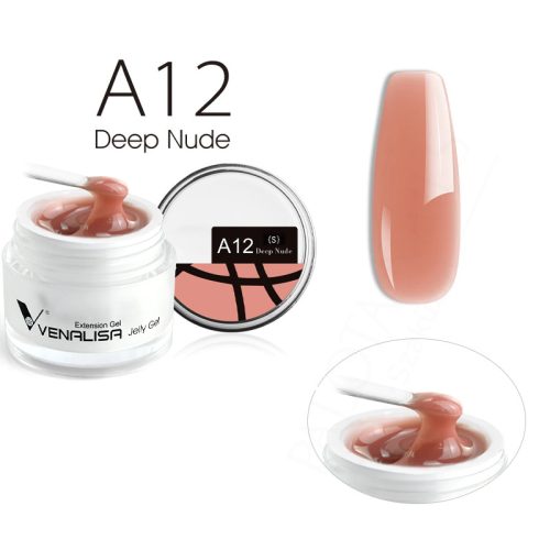 Venalisa Jelly Gel - új formula -  építőzselé - A12 Deep Nude