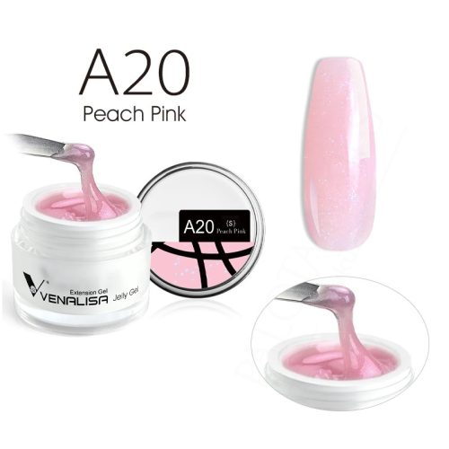 Venalisa Jelly Gel - új formula -  építőzselé - A20 Peach Pink