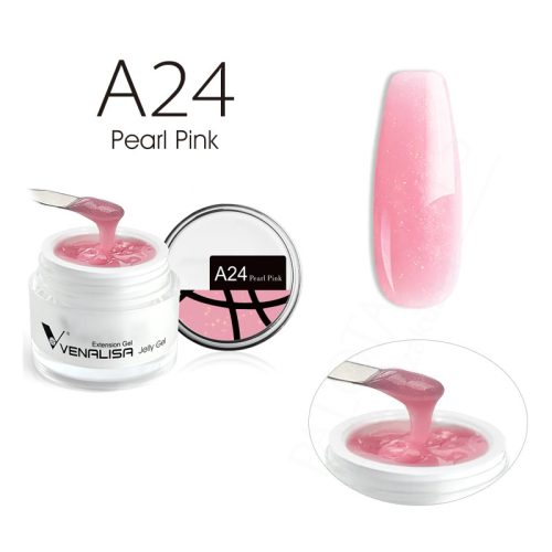Venalisa Jelly Gel - új formula -  építőzselé - A24 Pearl Pink